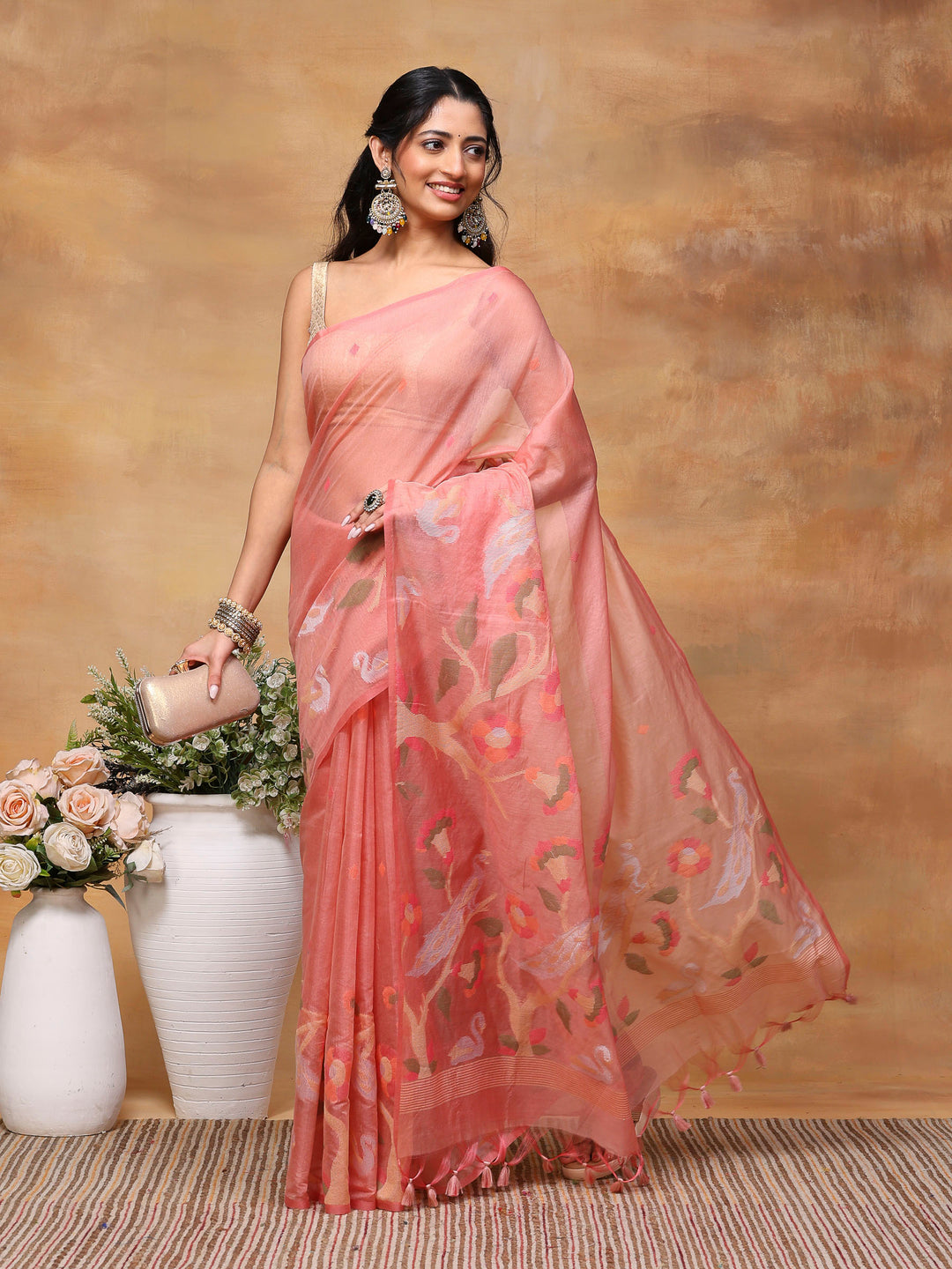 Woven Design Tussar Silk Saree