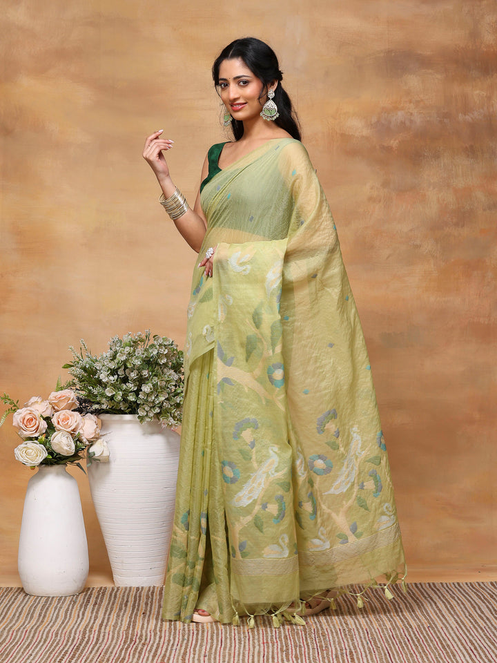 Woven Design Tussar Silk Saree