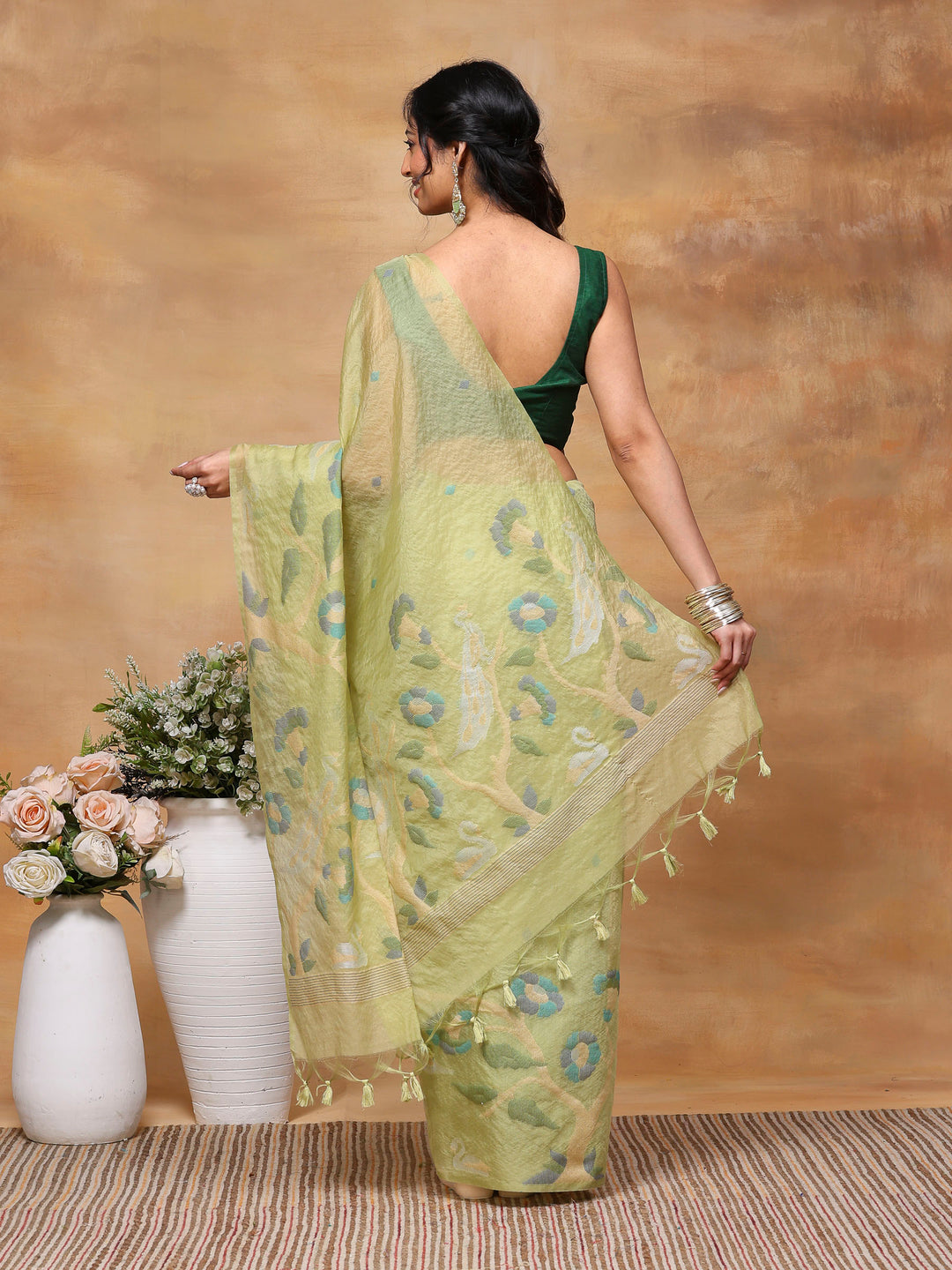 Woven Design Tussar Silk Saree