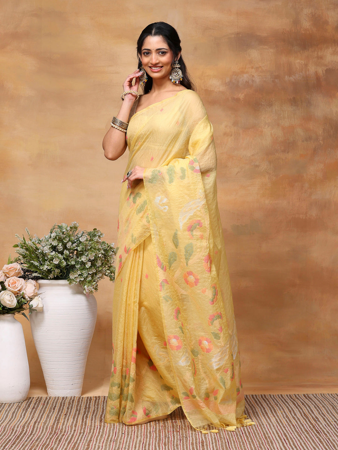 Woven Design Tussar Silk Saree
