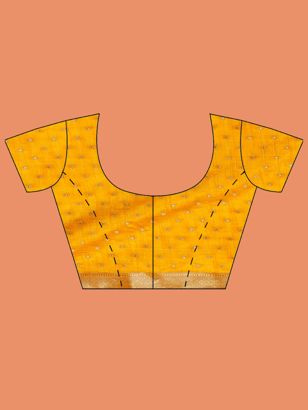 Mustard Zari Booti Art Silk Saree
