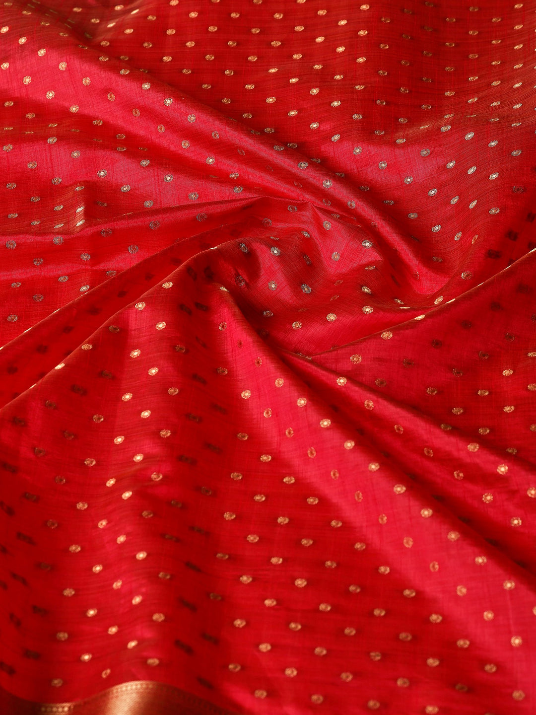 Pink Zari Booti Art Silk Saree