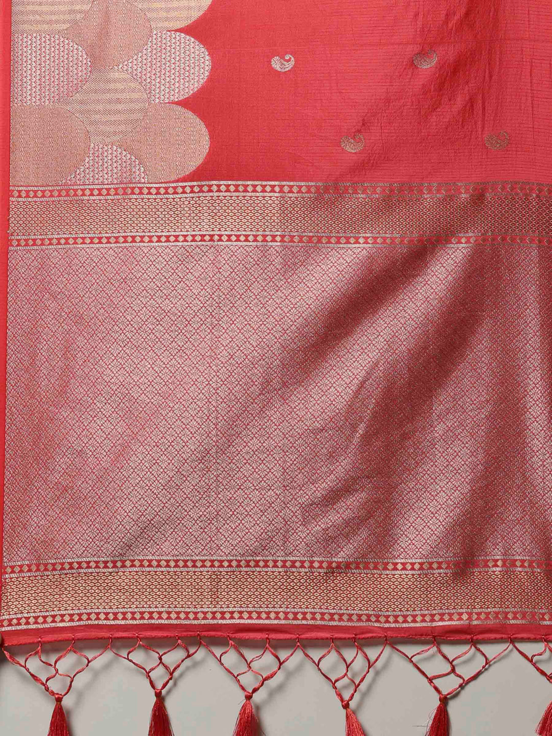 Pink Woven Design Art Silk Saree