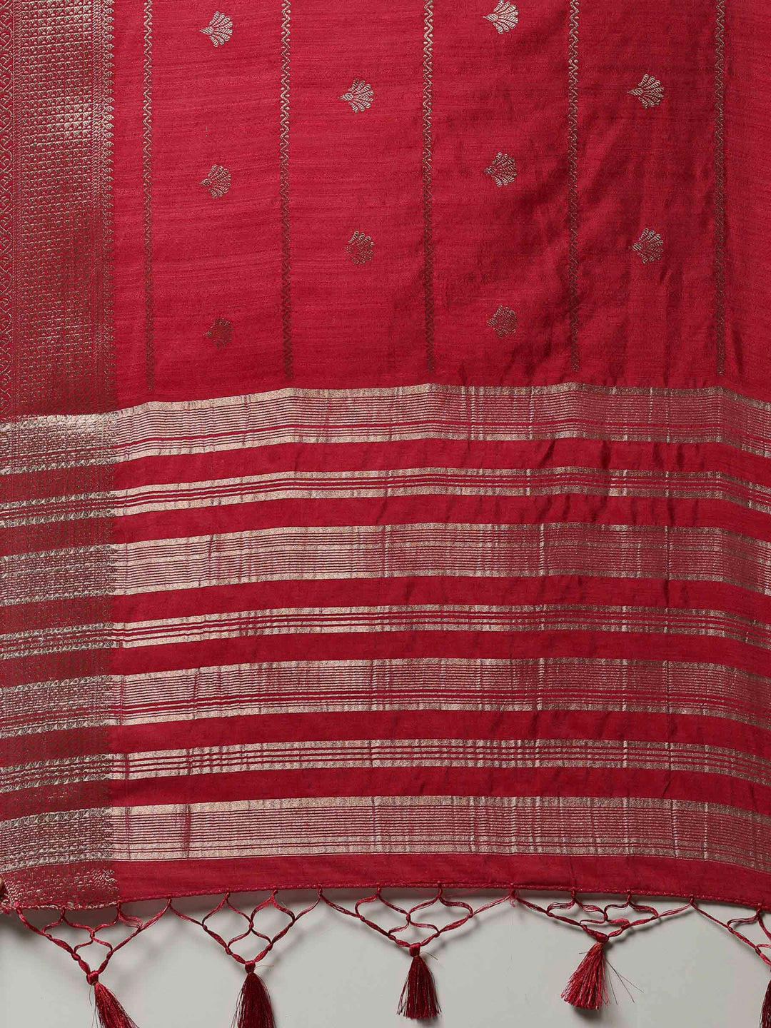Hot Pink Woven Design Art Silk Saree