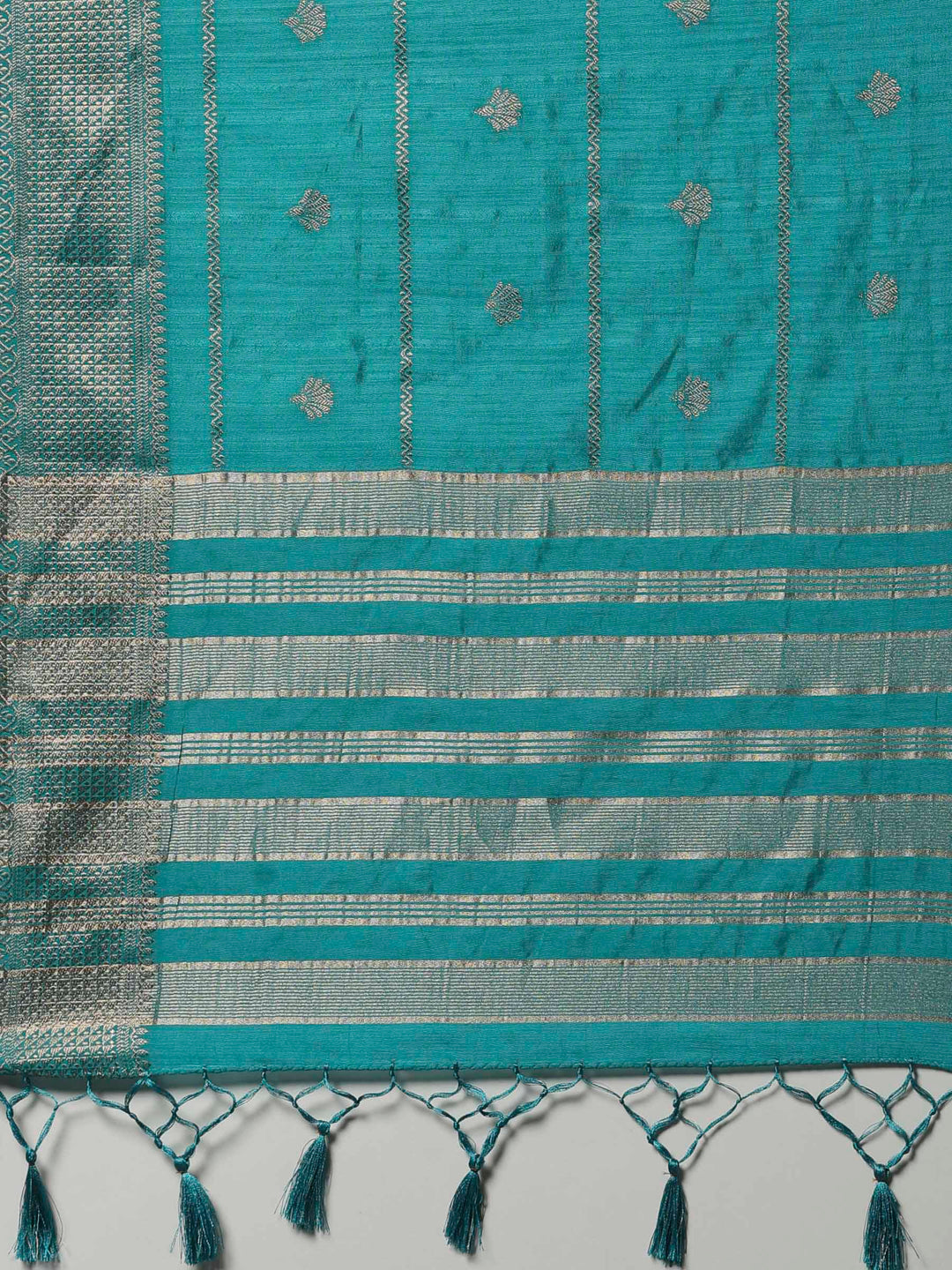 Lake Blue Woven Design Art Silk Saree