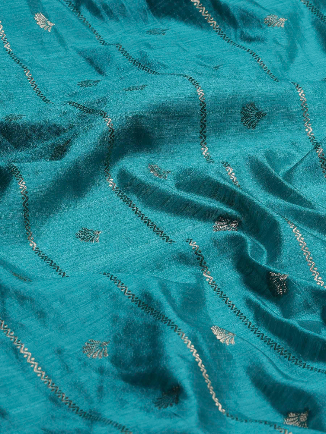 Lake Blue Woven Design Art Silk Saree