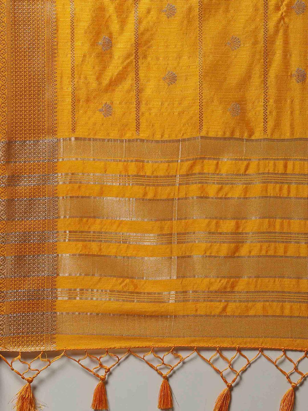 Mustard Woven Design Art Silk Saree