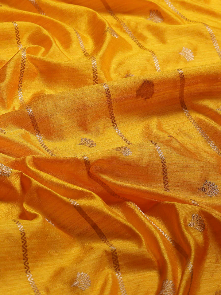Mustard Woven Design Art Silk Saree