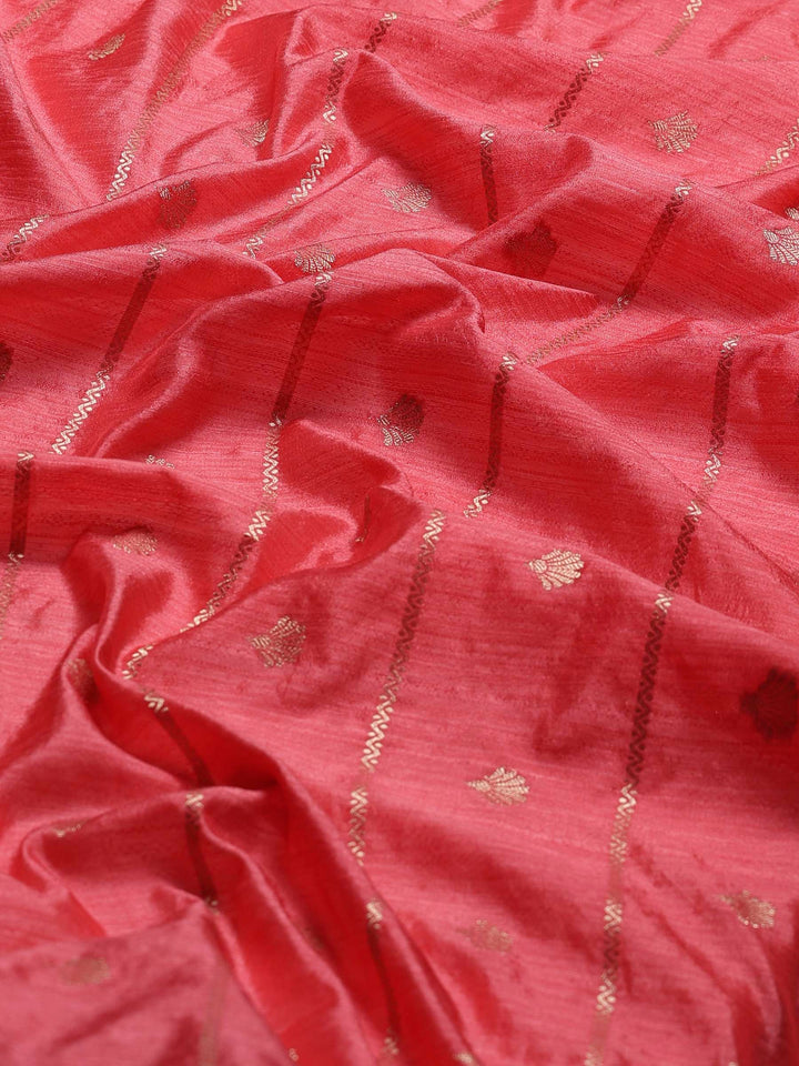 Pink Woven Design Art Silk Saree