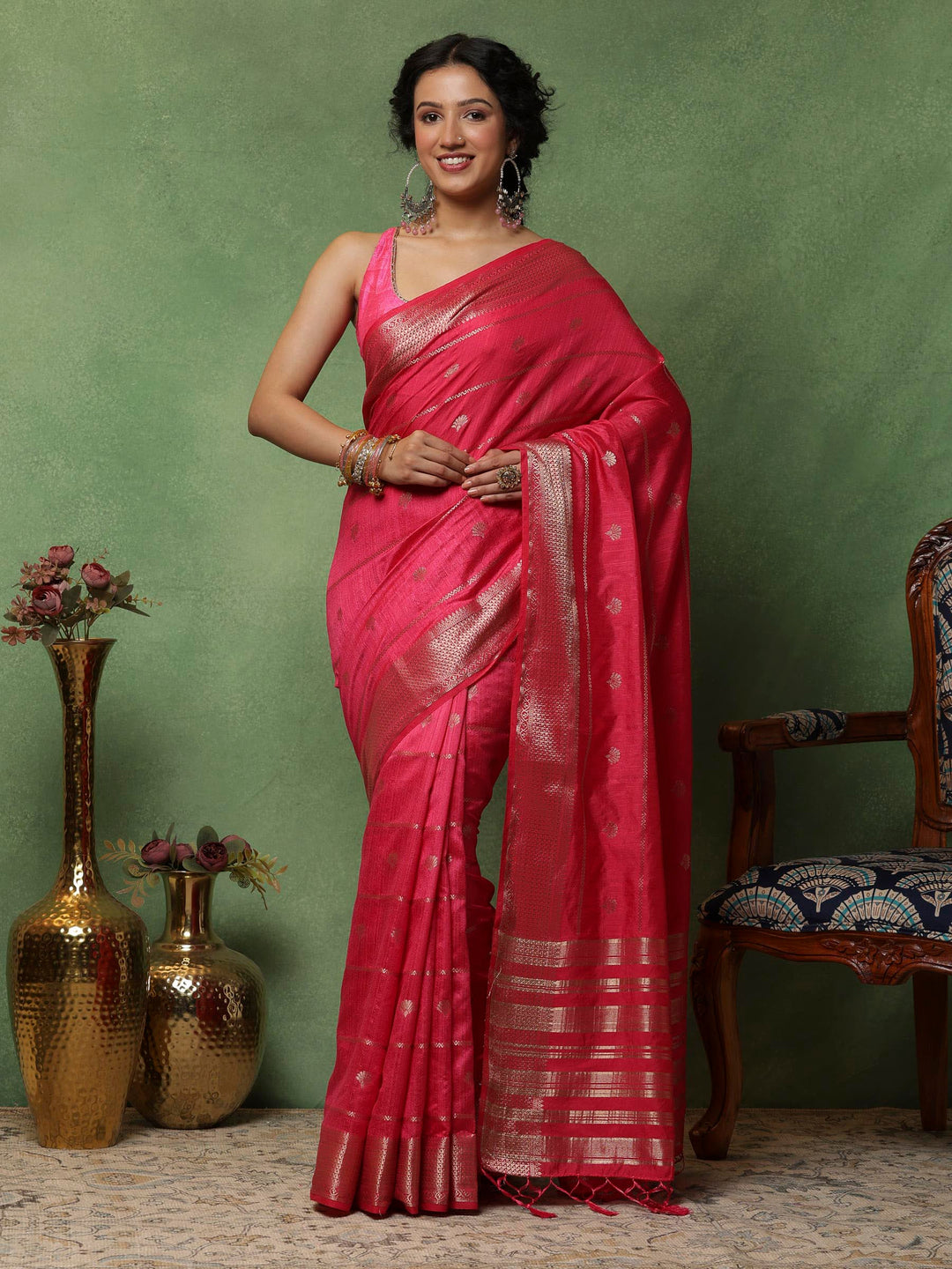Rani Woven Design Art Silk Saree