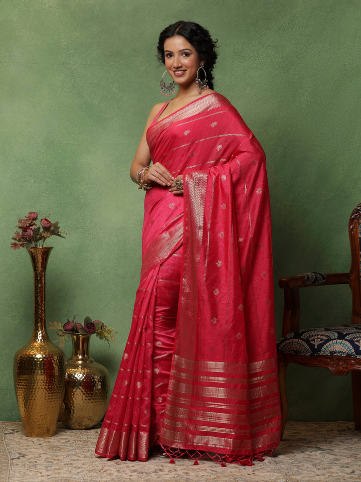 Rani Woven Design Art Silk Saree