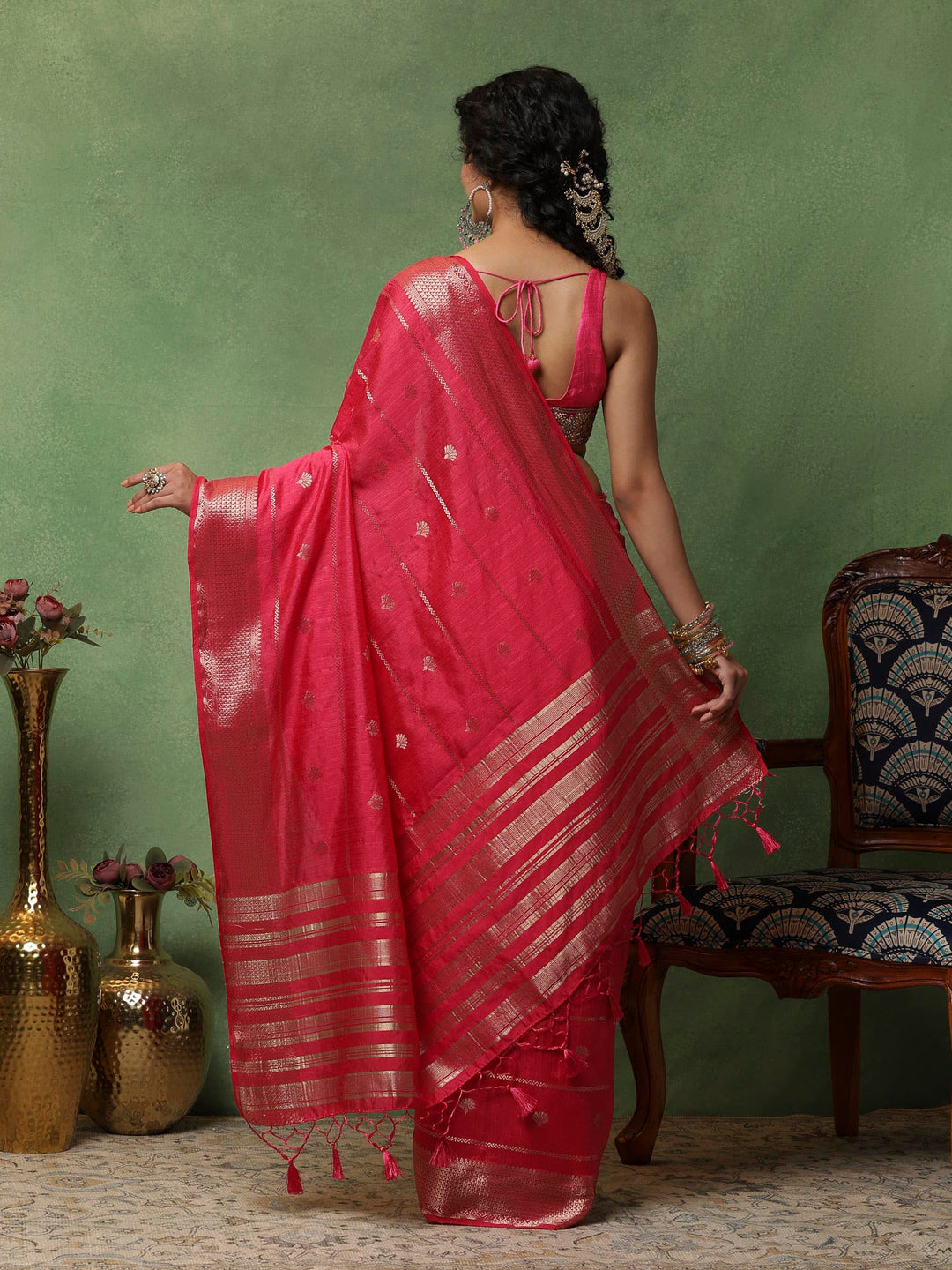 Rani Woven Design Art Silk Saree