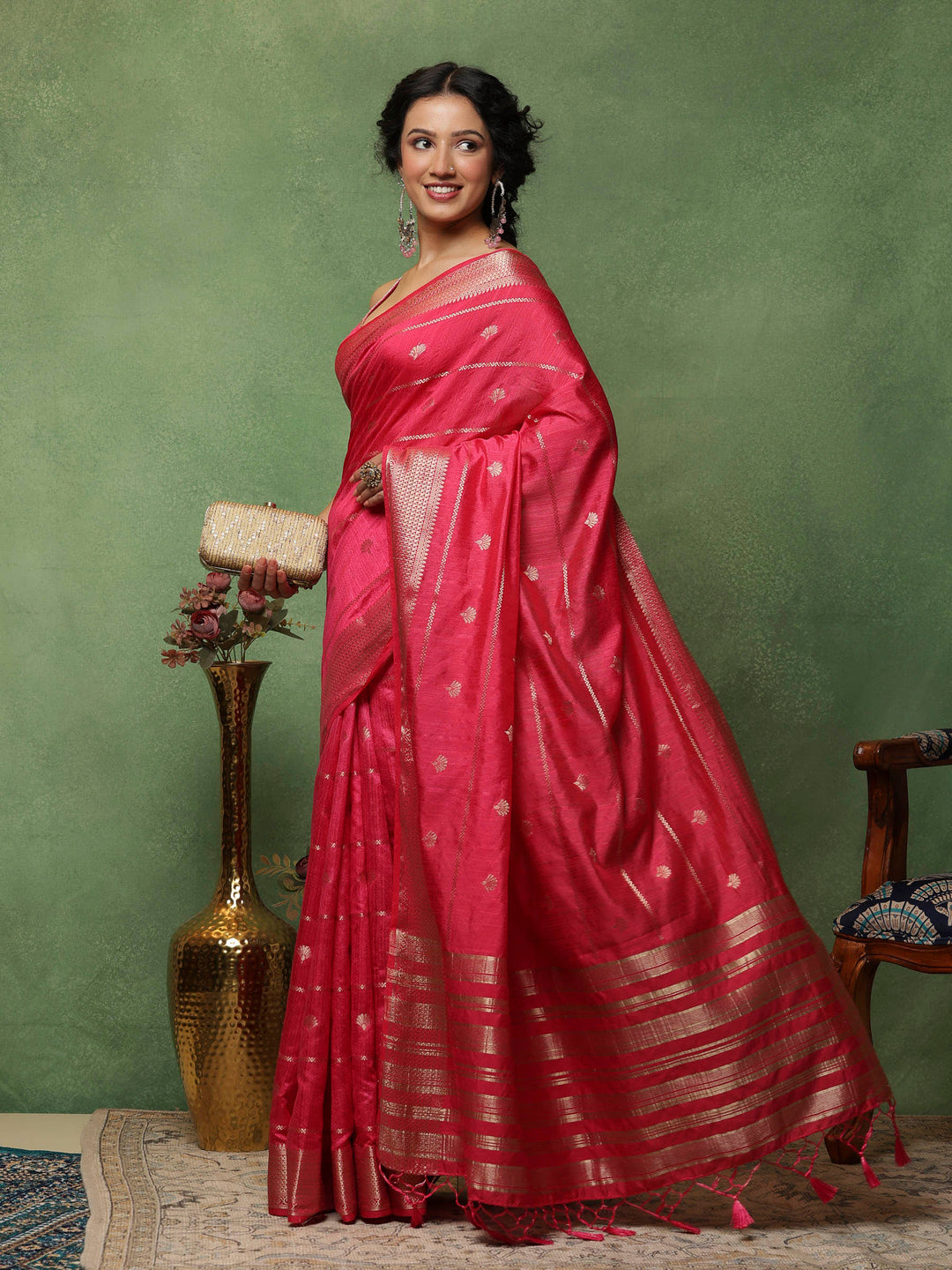 Rani Woven Design Art Silk Saree