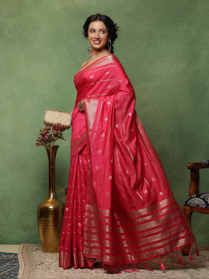 Rani Woven Design Art Silk Saree