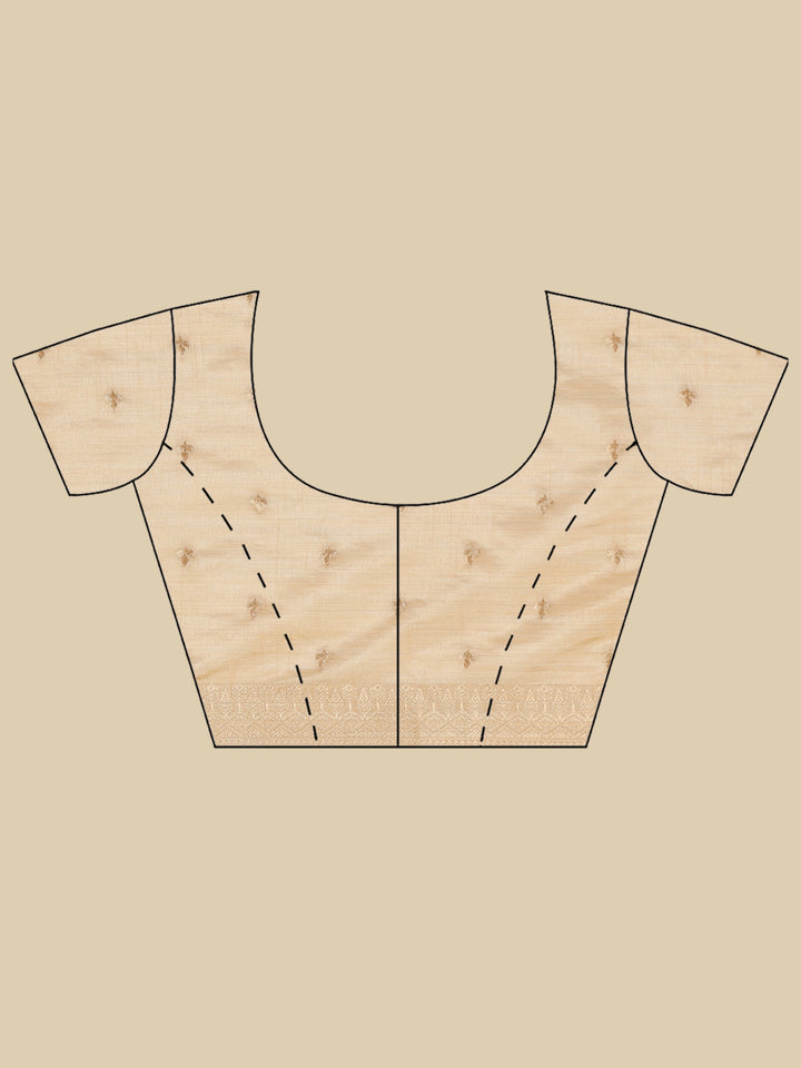 Beige Woven Design Art Silk Saree