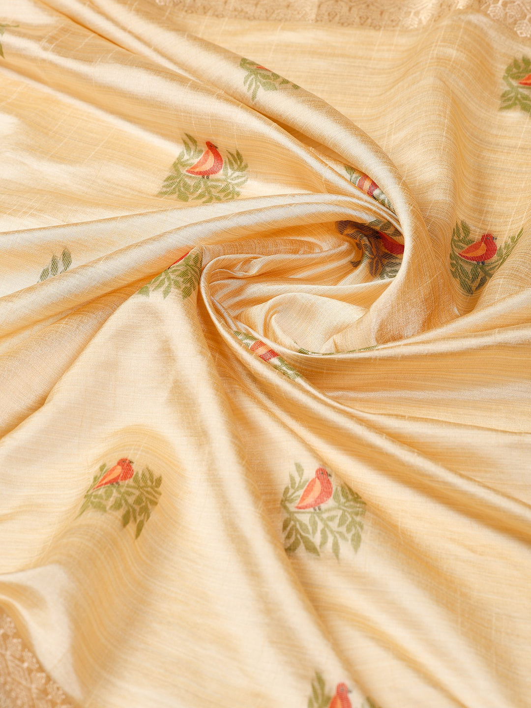 Beige Woven Design Art Silk Saree