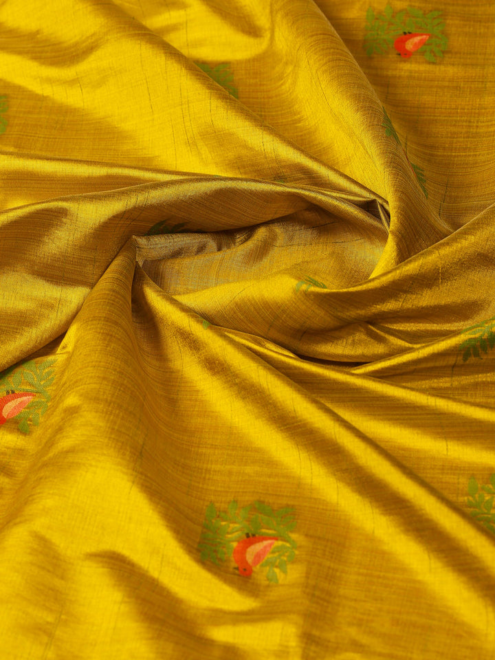 Mehndi Woven Design Art Silk Saree