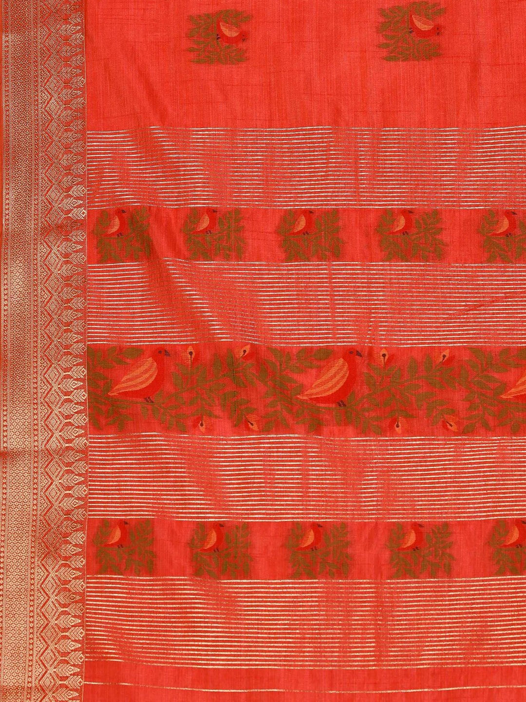 Pink Woven Design Art Silk Saree