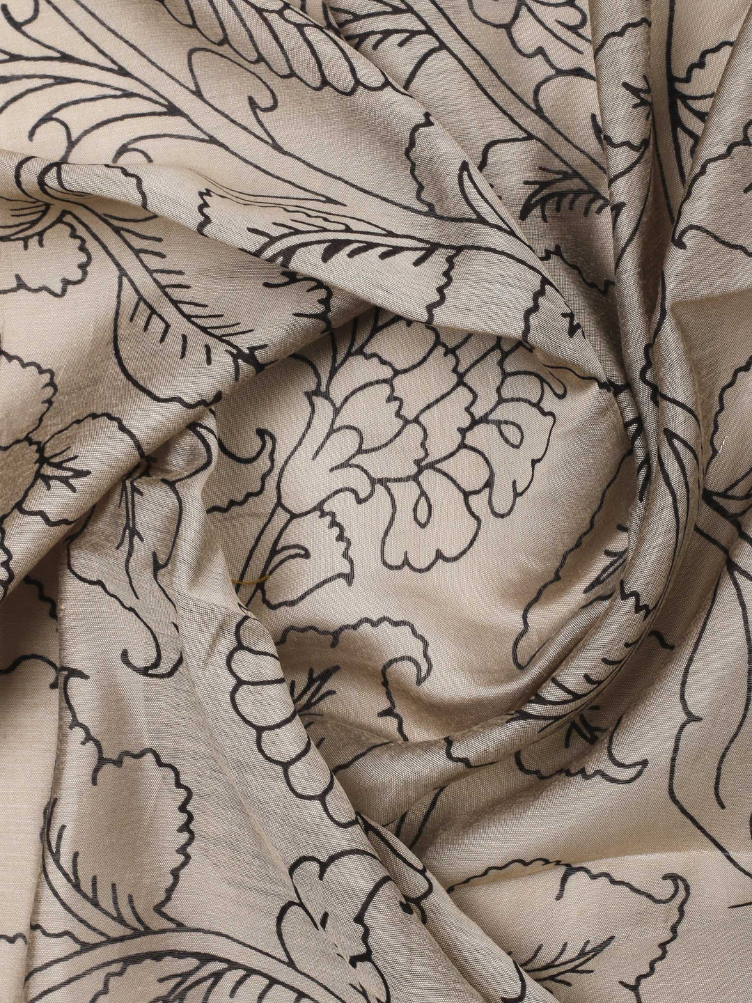 Black Printed Cotton Blend Unstitched Dress Material