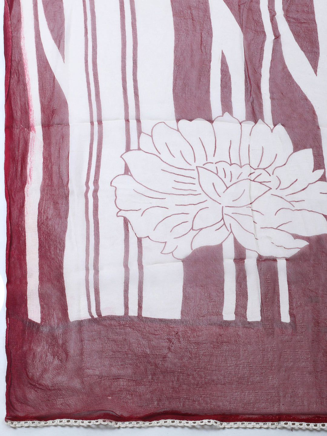 Printed Cotton Blend Unstitched Suit &amp; Pant With Cotton Dupatta