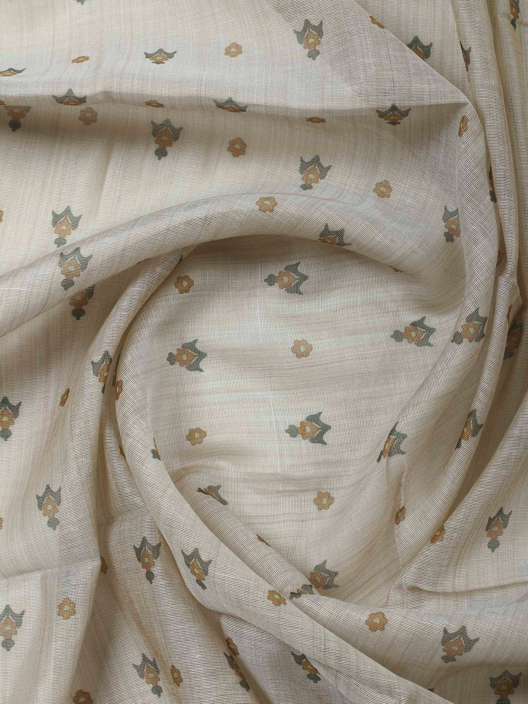 Printed Cotton Blend Unstitched Suit &amp; Pant With Cotton Dupatta