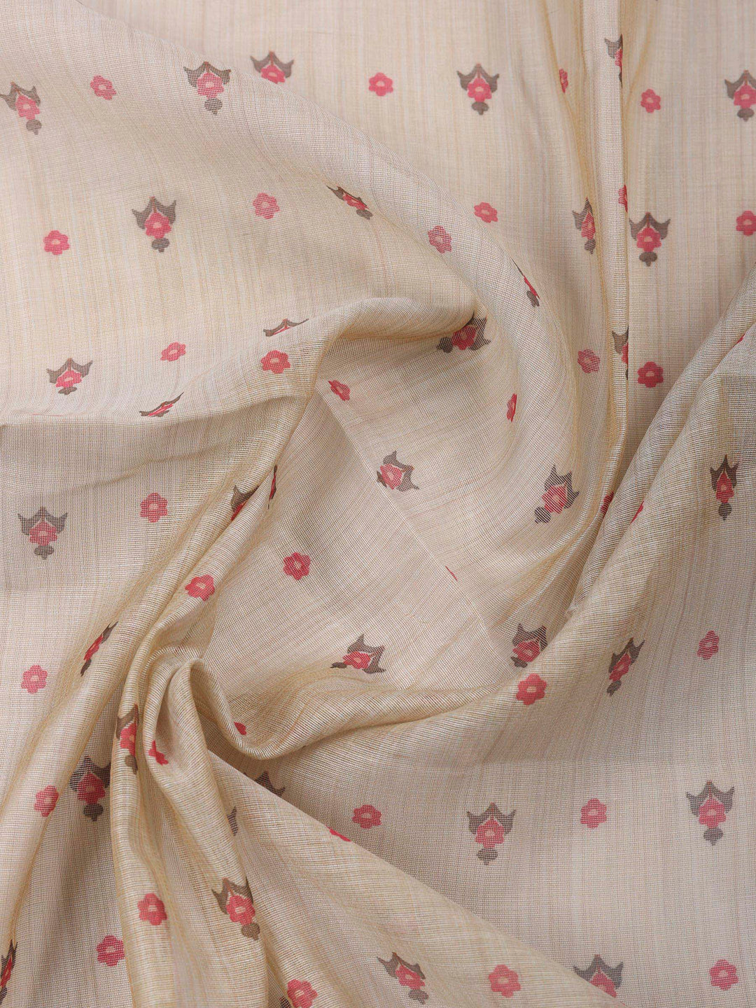Printed Cotton Blend Unstitched Suit &amp; Pant With Cotton Dupatta