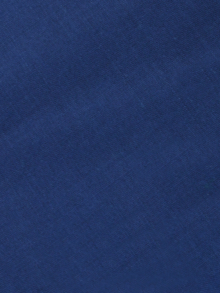 Indigo Printed Cotton Blend Unstitched Dress Material
