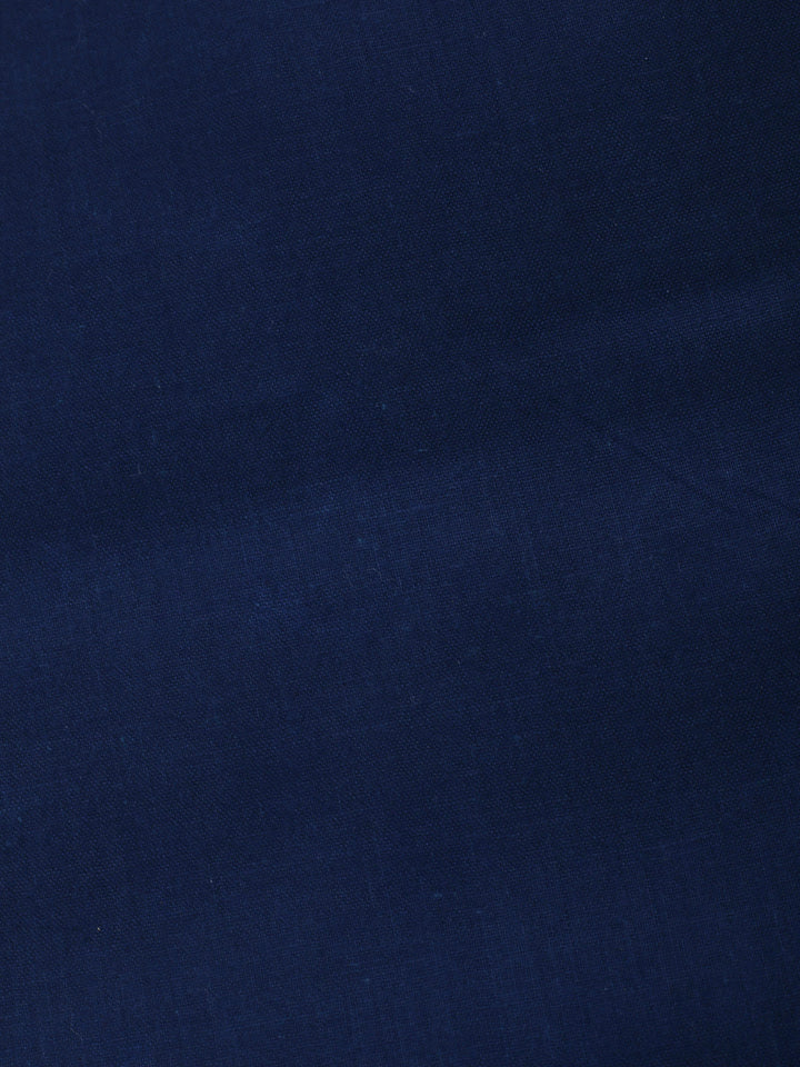 Indigo Printed Cotton Blend Unstitched Dress Material