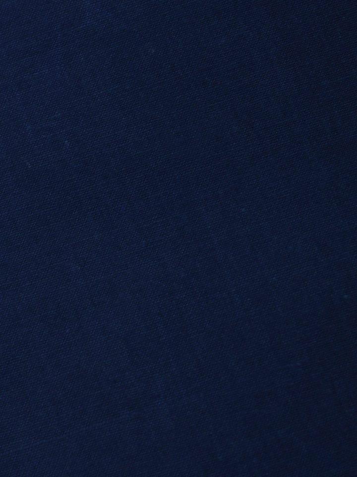 Indigo Printed Cotton Blend Unstitched Dress Material