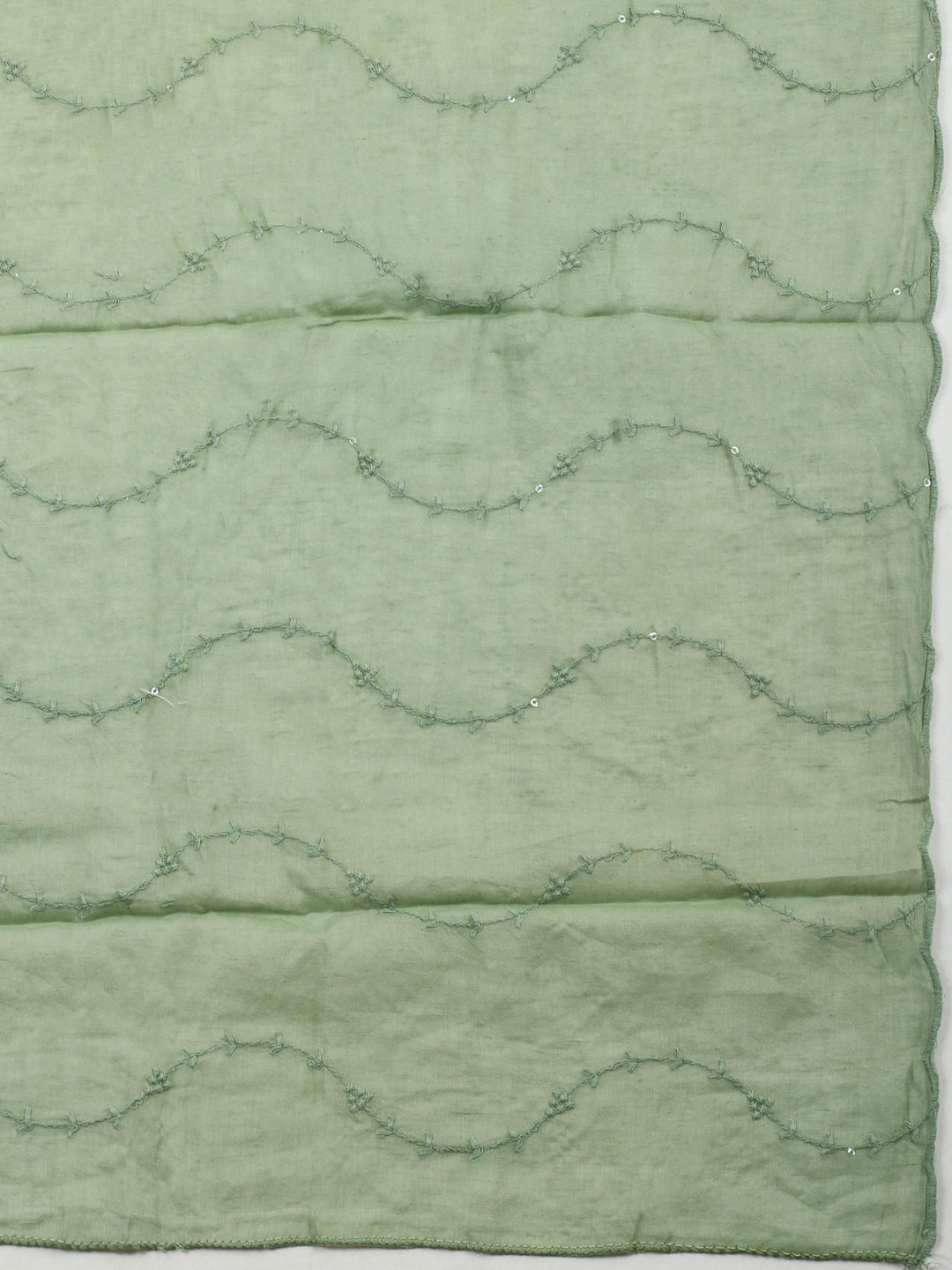 Printed Cotton Blend Unstitched Suit &amp; Pant With Cotton Dupatta