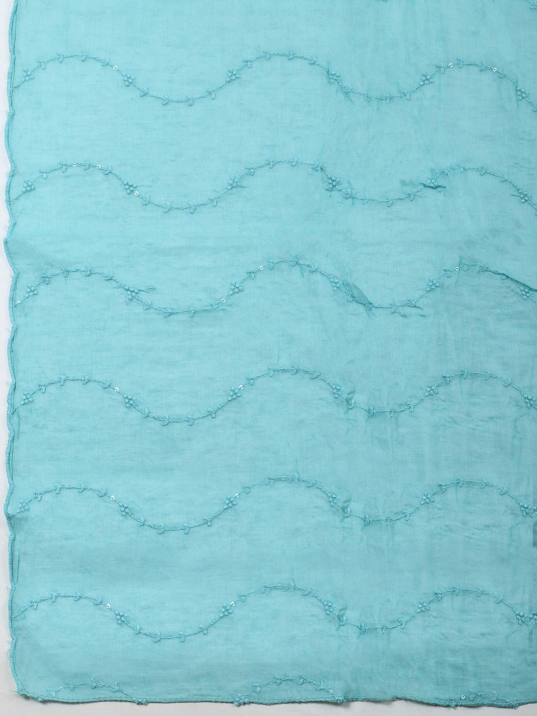 Printed Cotton Blend Unstitched Suit &amp; Pant With Cotton Dupatta