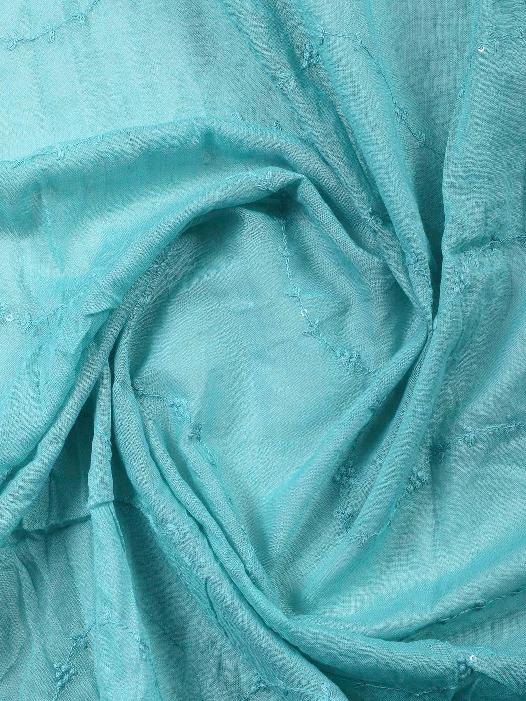 Printed Cotton Blend Unstitched Suit &amp; Pant With Cotton Dupatta