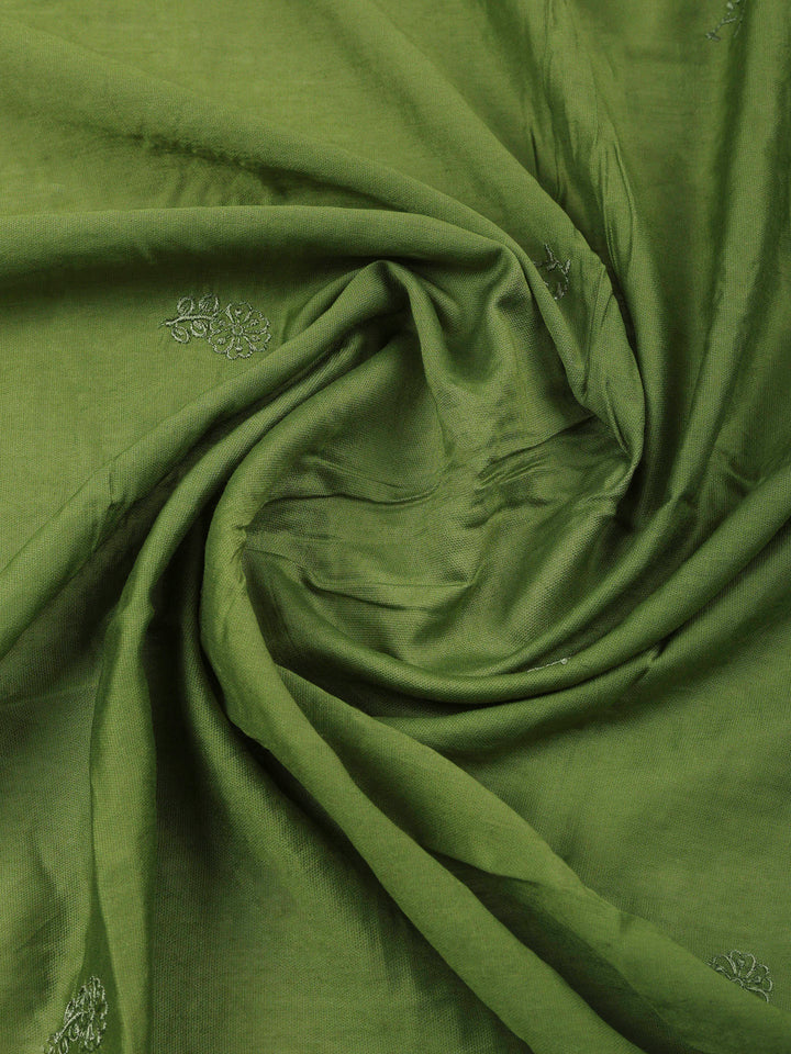 Printed Cotton Blend Unstitched Suit &amp; Pant With Cotton Dupatta