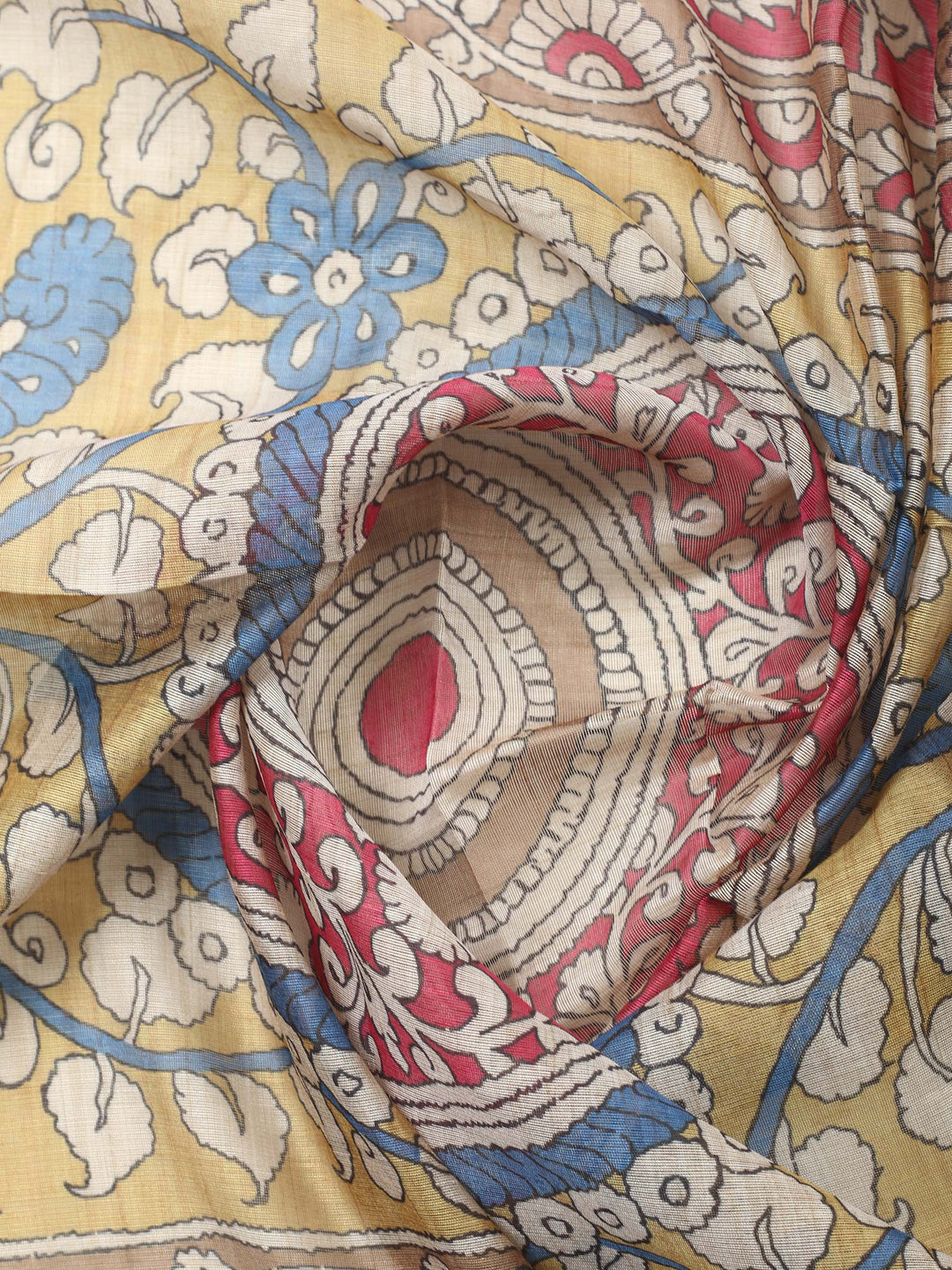 Dusty Pink Printed Chanderi Unstitched Suit &amp; Pant With Chanderi Dupatta