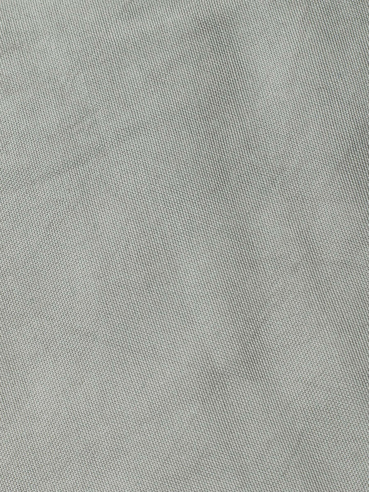Grey Printed Chanderi Unstitched Suit &amp; Pant With Chanderi Dupatta