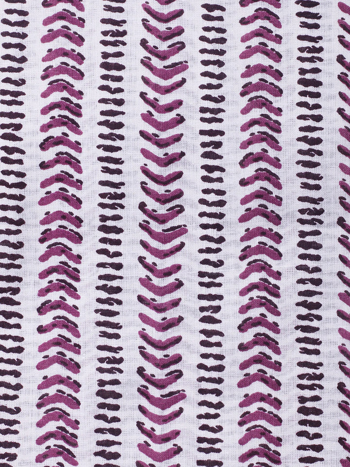 Printed Cotton Blend Unstitched Suit &amp; Pant With Cotton Dupatta