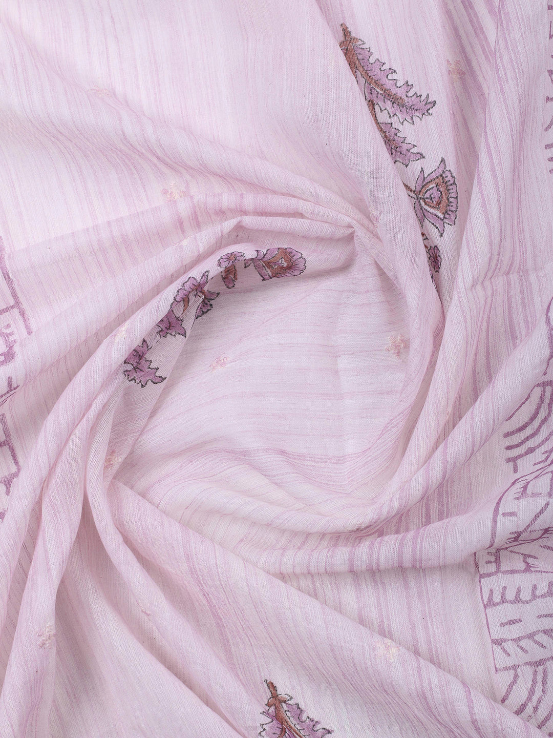 Mauve Embroidery Cotton Blend Unstitched Dress Material