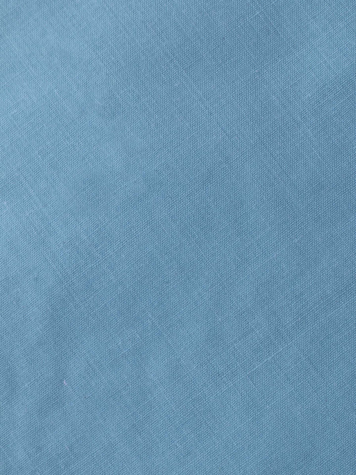 Sky Blue Embroidered Chanderi Unstitched Suit &amp; Pant With Cotton Dupatta
