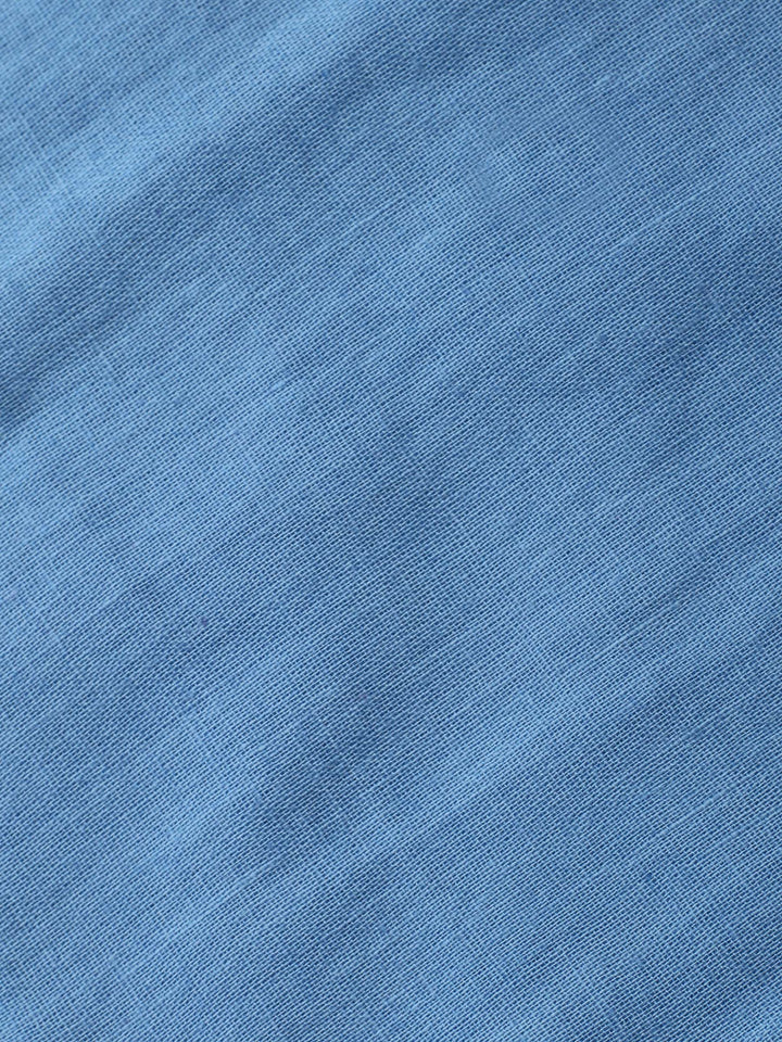 Cream-Blue Embroidered Cotton Blend Unstitched Suit &amp; Pant With Cotton Dupatta