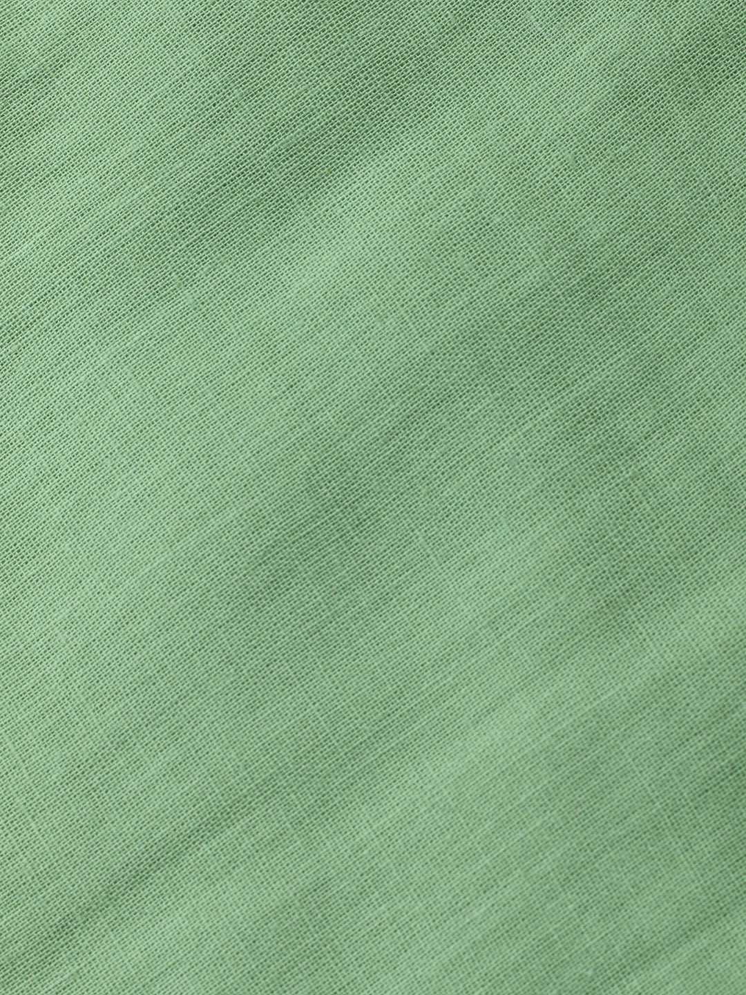 Cream-Green Embroidered Cotton Blend Unstitched Suit &amp; Pant With Cotton Dupatta