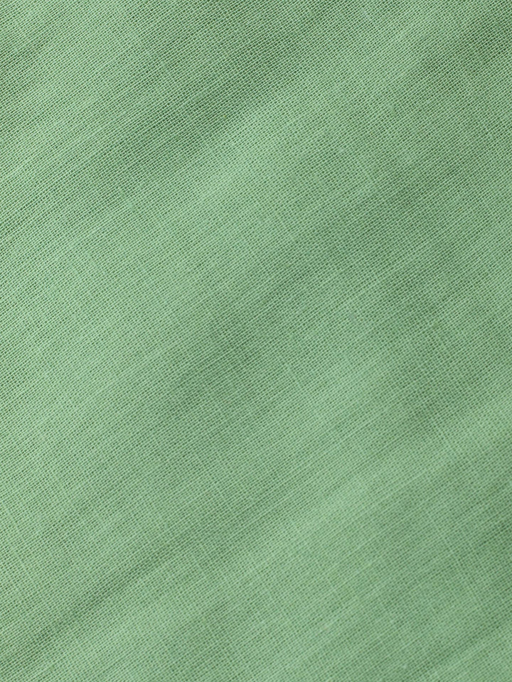 Cream-Green Embroidered Cotton Blend Unstitched Suit &amp; Pant With Cotton Dupatta