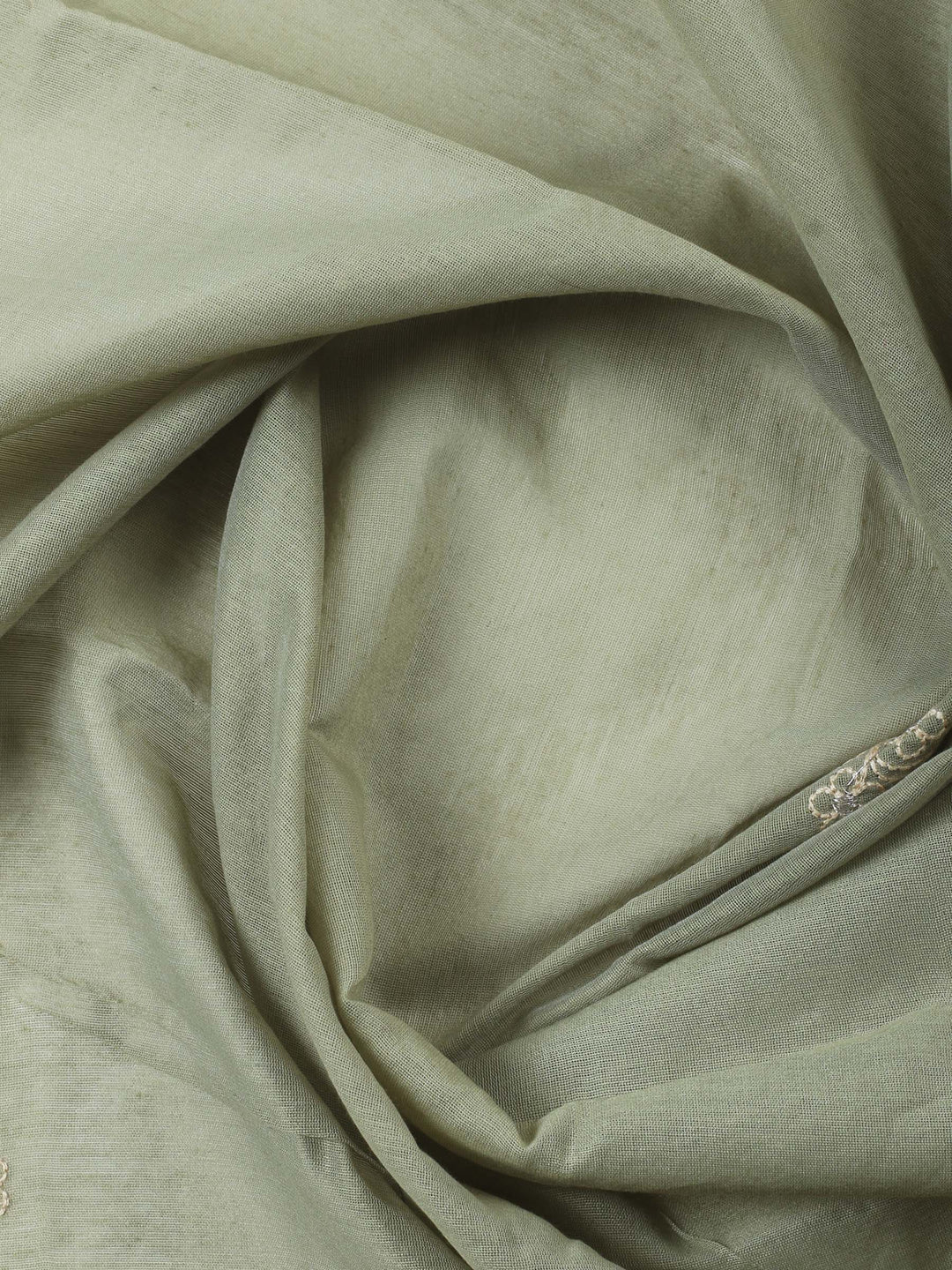 Aqua Green Embroidered Chanderi Unstitched Suit &amp; Pant With Chanderi Dupatta