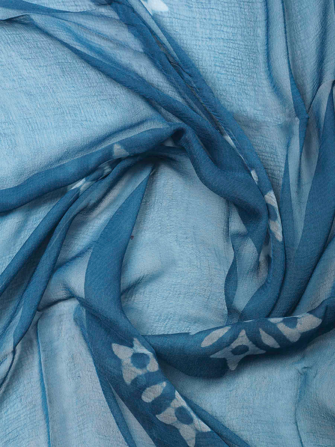 Teal Blue Embroidery Cotton Blend Unstitched Dress Material