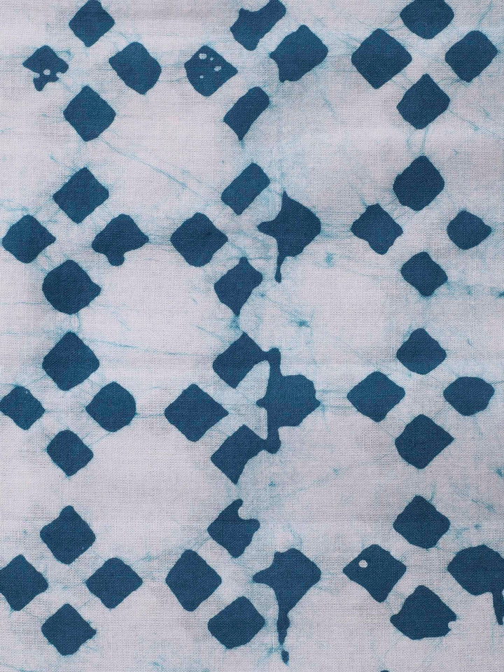 Teal Blue Embroidery Cotton Blend Unstitched Dress Material