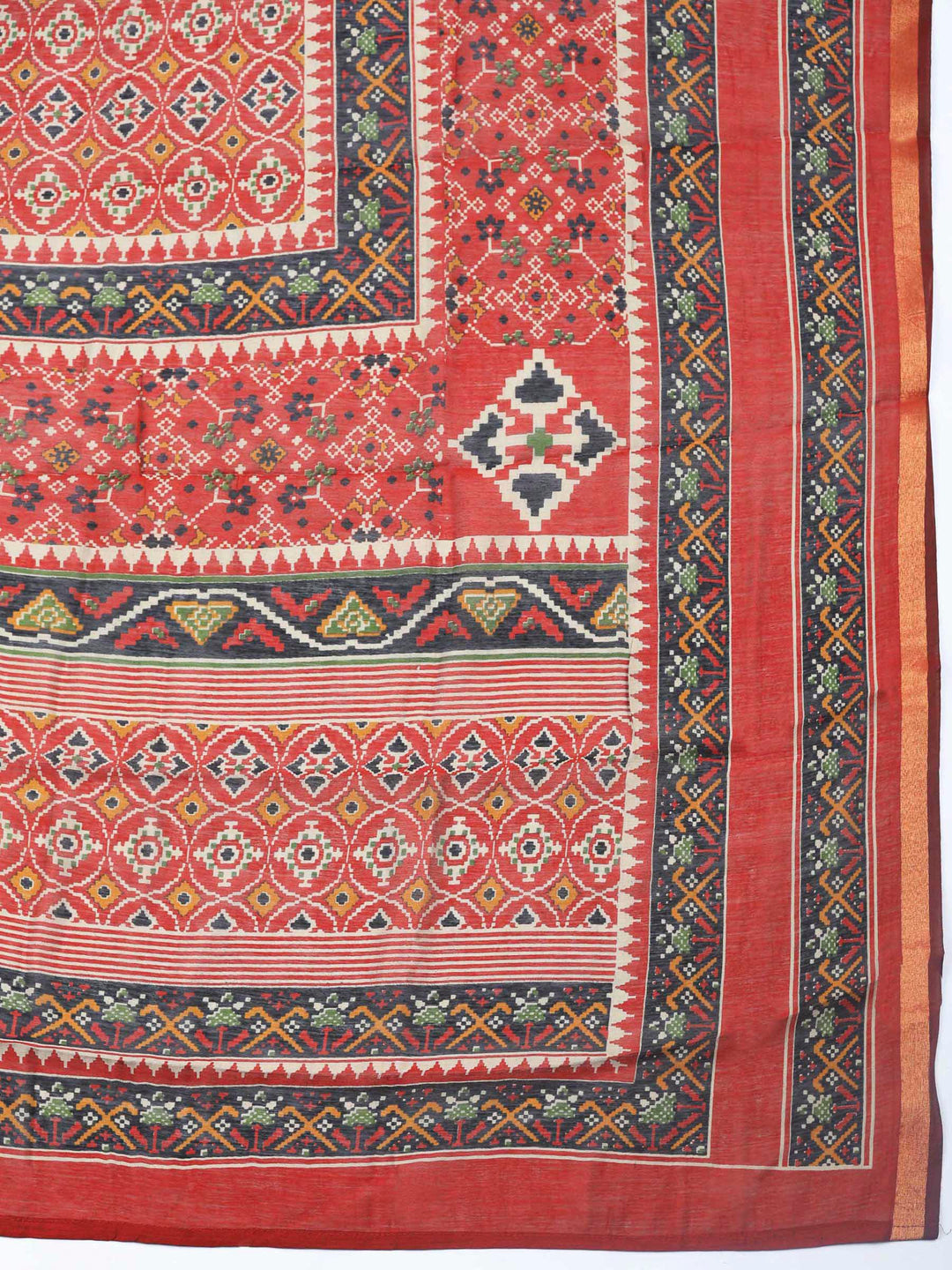 Black Printed Cotton Blend Unstitched Dress Material