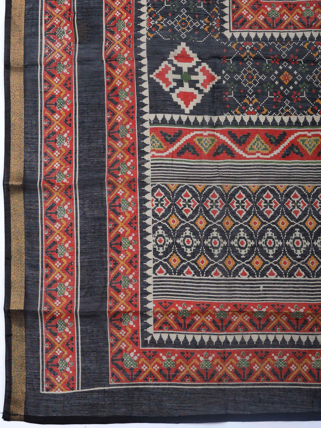 Maroon Printed Cotton Blend Unstitched Suit &amp; Pant With Cotton Dupatta