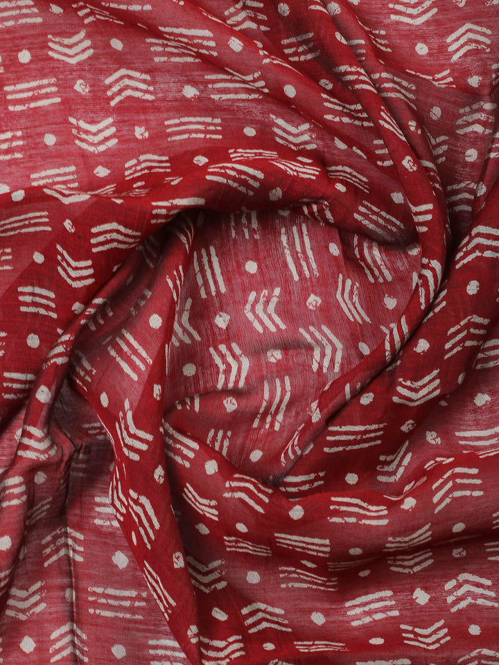 Black Printed Cotton Blend Unstitched Dress Material