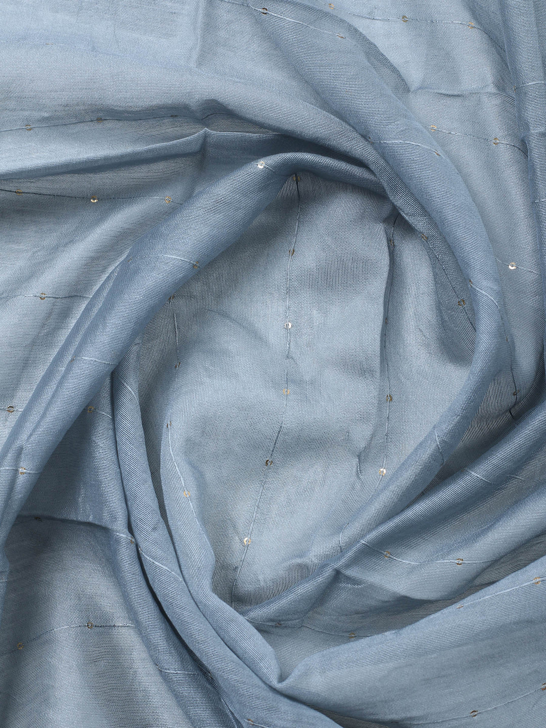 Grey Embroidered Cotton Blend Unstitched Suit &amp; Pant With Cotton Dupatta