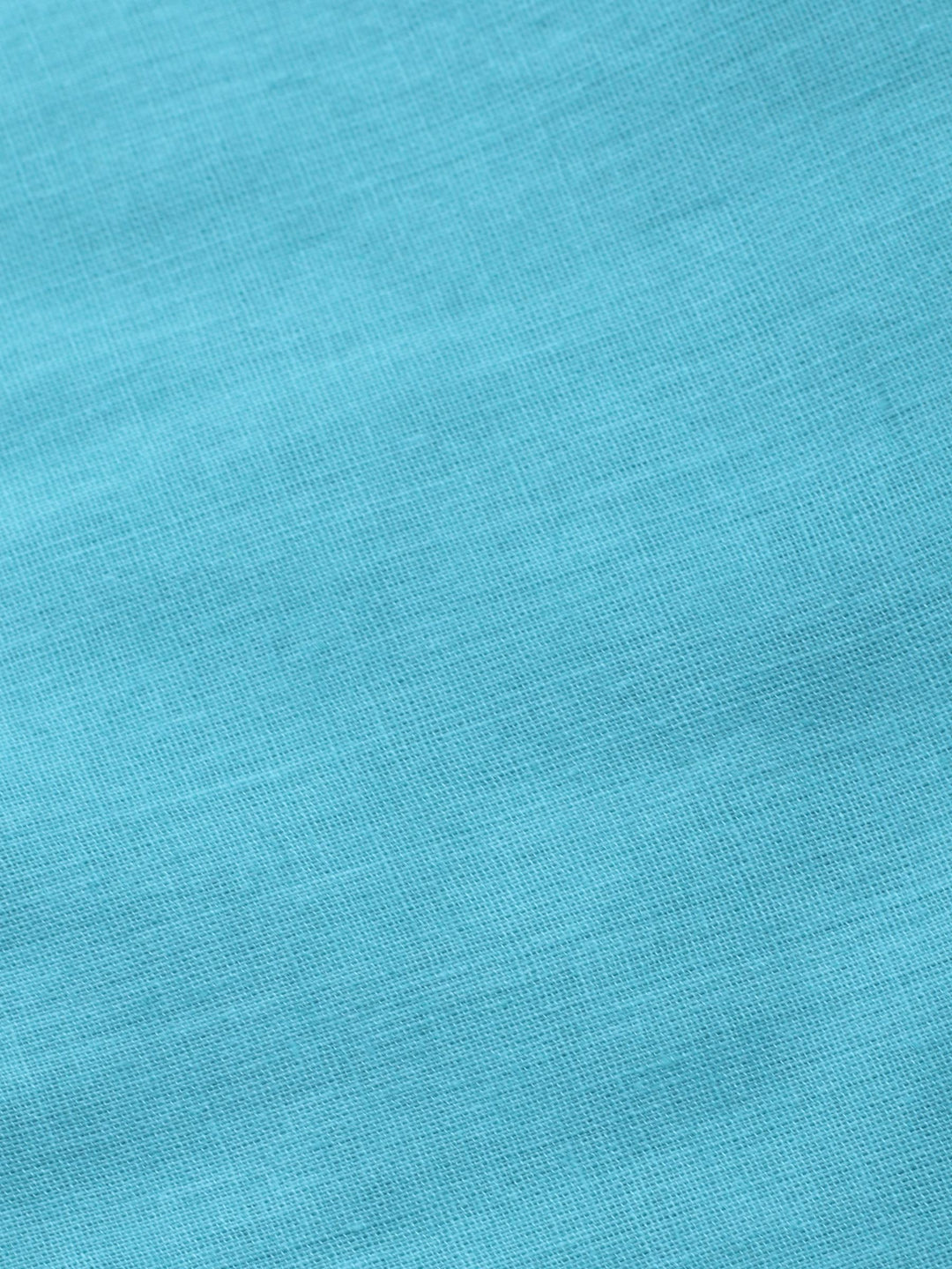 Sea Green Printed Cotton Blend Unstitched Suit &amp; Pant With Chanderi Dupatta