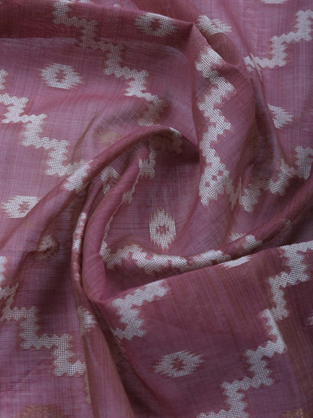 Lavender Embroidered Chanderi Unstitched Suit &amp; Pant With Chanderi Dupatta